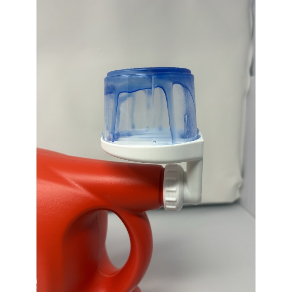 Laundry Detergent Cup Holder Drain Drip Tray for Liquid Detergent Bottles White